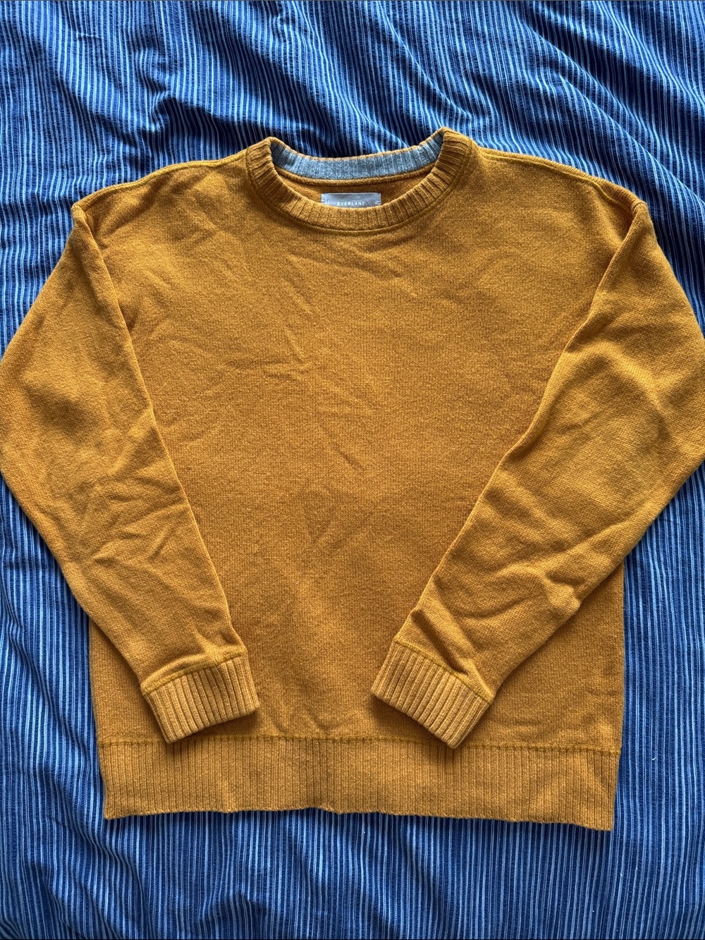 Everlane Men's Mustard Cashmere Sweater